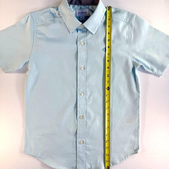 Calvin Klein Jeans Light Blue Boys Button Up Short Sleeve Shirt Medium 10/12 - Picture 2 of 7